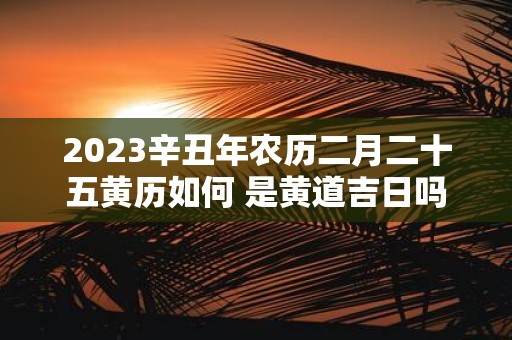 2025辛丑年农历二月二十五黄历如何 是黄道吉日吗