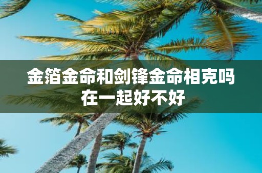 金箔金命和剑锋金命相克吗 在一起好不好
