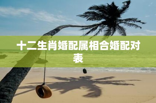 十二生肖婚配属相合婚配对表