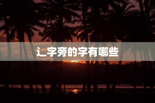辶字旁的字有哪些
