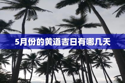 5月份的黄道吉日有哪几天