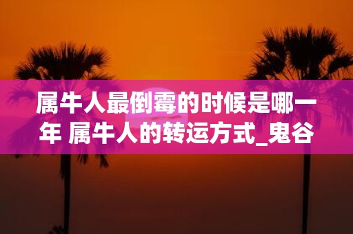 属牛人最倒霉的时候是哪一年 属牛人的转运方式_鬼谷子算命网