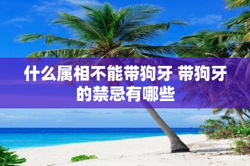 什么属相不能带狗牙 带狗牙的禁忌有哪些