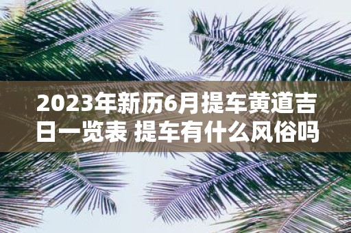 2025年新历6月提车黄道吉日一览表 提车有什么风俗吗
