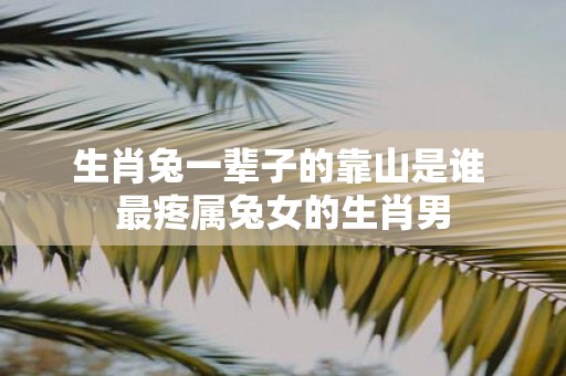 生肖兔一辈子的靠山是谁 最疼属兔女的生肖男