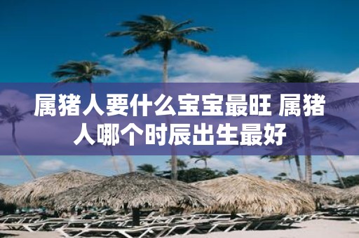 属猪人要什么宝宝最旺 属猪人哪个时辰出生最好
