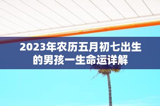 2025年农历五月初七出生的男孩一生命运详解