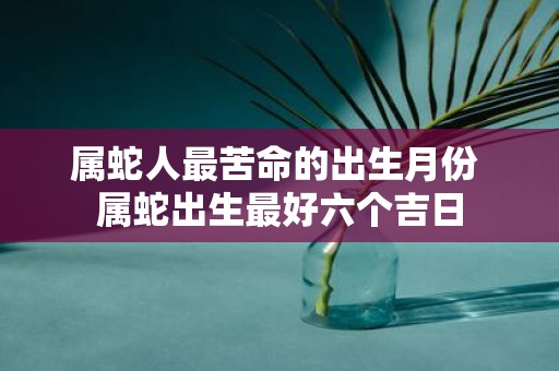 属蛇人最苦命的出生月份 属蛇出生最好六个吉日