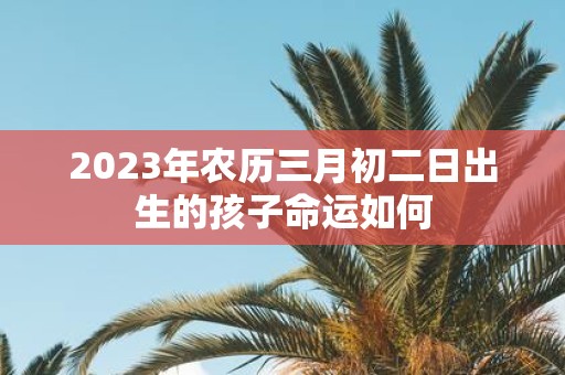2025年农历三月初二日出生的孩子命运如何