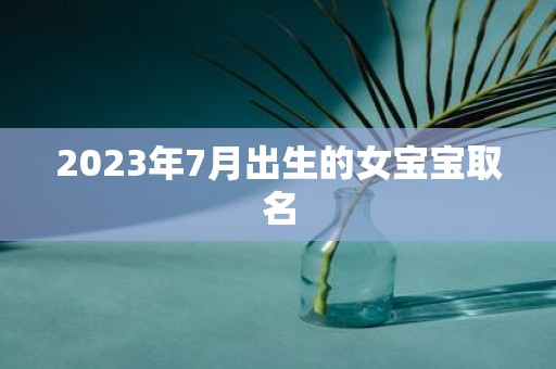 2025年7月出生的女宝宝取名