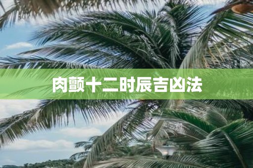 肉颤十二时辰吉凶法