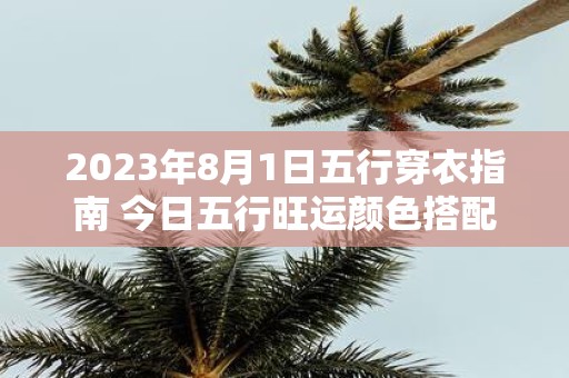 2025年8月1日五行穿衣指南 今日五行旺运颜色搭配