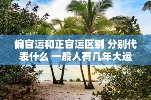 偏官运和正官运区别 分别代表什么 一般人有几年大运