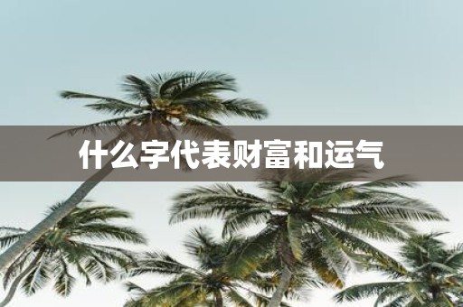 什么字代表财富和运气