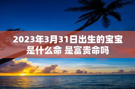 2025年3月31日出生的宝宝是什么命 是富贵命吗