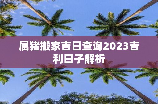 属猪搬家吉日查询2025吉利日子解析