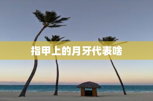 指甲上的月牙代表啥