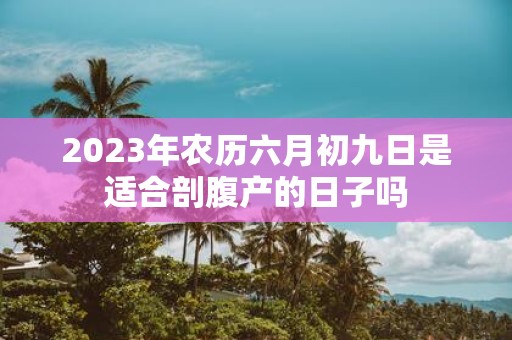 2025年农历六月初九日是适合剖腹产的日子吗