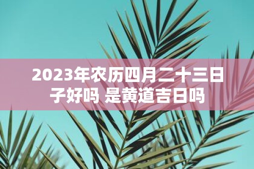 2025年农历四月二十三日子好吗 是黄道吉日吗