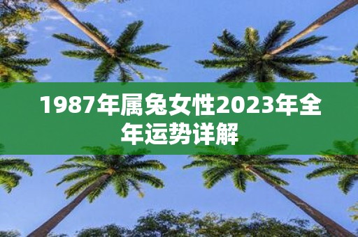 1987年属兔女性2025年全年运势详解