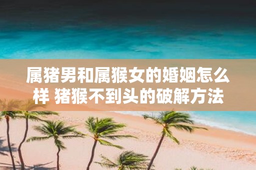 属猪男和属猴女的婚姻怎么样 猪猴不到头的破解方法
