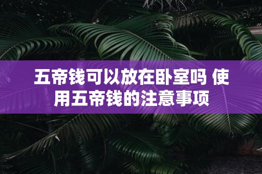 五帝钱可以放在卧室吗 使用五帝钱的注意事项