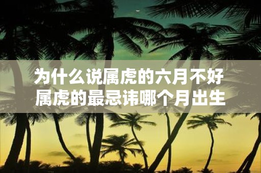 为什么说属虎的六月不好 属虎的最忌讳哪个月出生