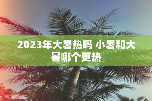 2025年大暑热吗 小暑和大暑哪个更热