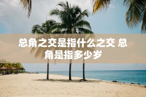 总角之交是指什么之交 总角是指多少岁