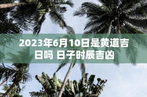 2025年6月10日是黄道吉日吗 日子时辰吉凶