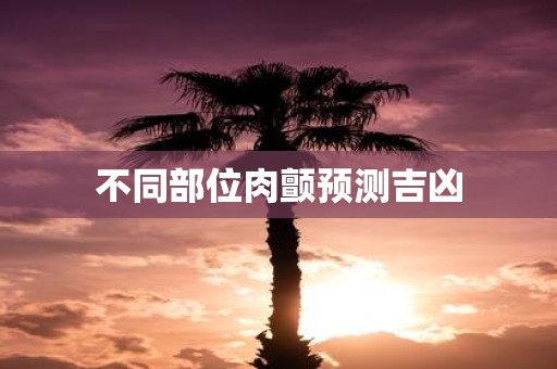 不同部位肉颤预测吉凶