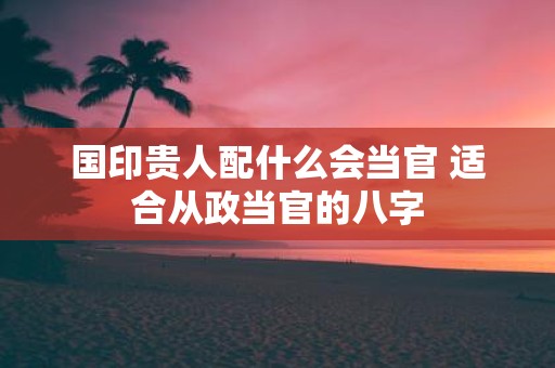 国印贵人配什么会当官 适合从政当官的八字