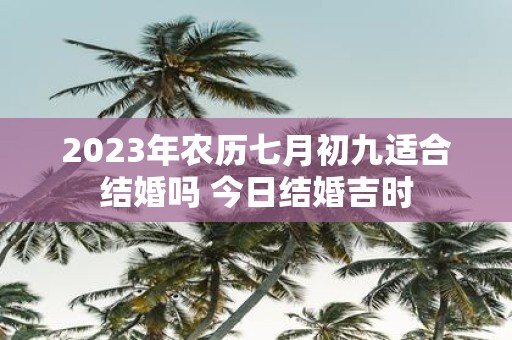 2025年农历七月初九适合结婚吗 今日结婚吉时