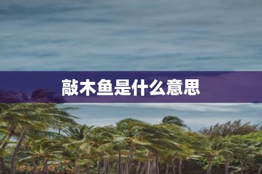 敲木鱼是什么意思