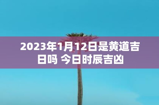 2025年1月12日是黄道吉日吗 今日时辰吉凶