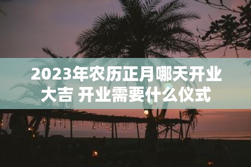 2025年农历正月哪天开业大吉 开业需要什么仪式