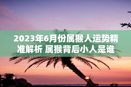 2025年6月份属猴人运势精准解析 属猴背后小人是谁