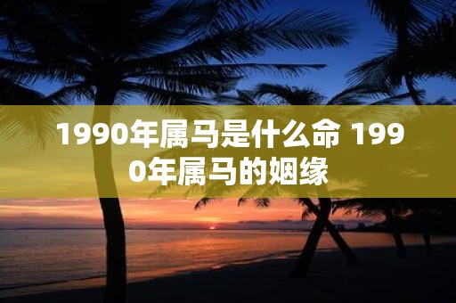 1990年属马是什么命 1990年属马的姻缘