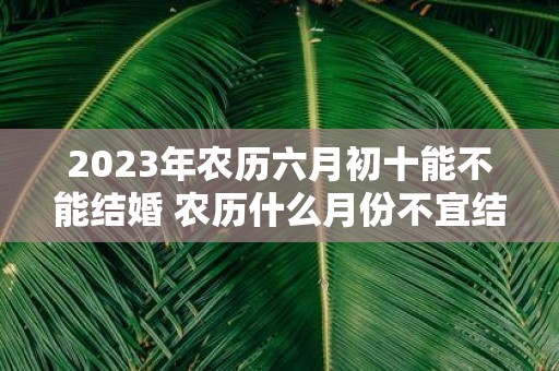2025年农历六月初十能不能结婚 农历什么月份不宜结婚