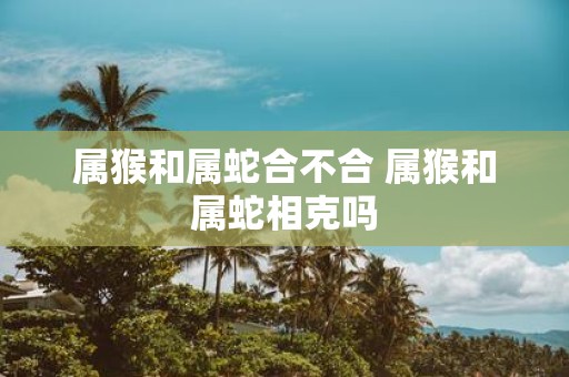 属猴和属蛇合不合 属猴和属蛇相克吗