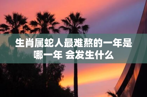 生肖属蛇人最难熬的一年是哪一年 会发生什么