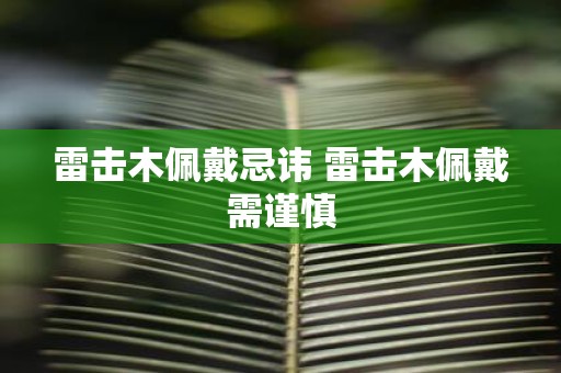 雷击木佩戴忌讳 雷击木佩戴需谨慎
