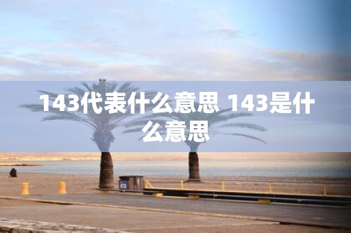 143代表什么意思 143是什么意思