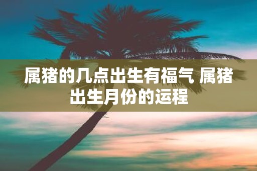 属猪的几点出生有福气 属猪出生月份的运程