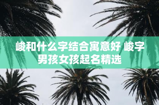 峻和什么字结合寓意好 峻字男孩女孩起名精选