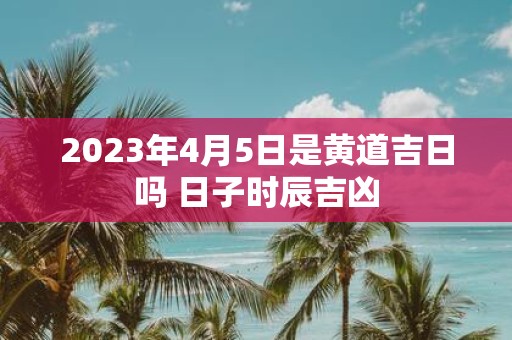 2025年4月5日是黄道吉日吗 日子时辰吉凶