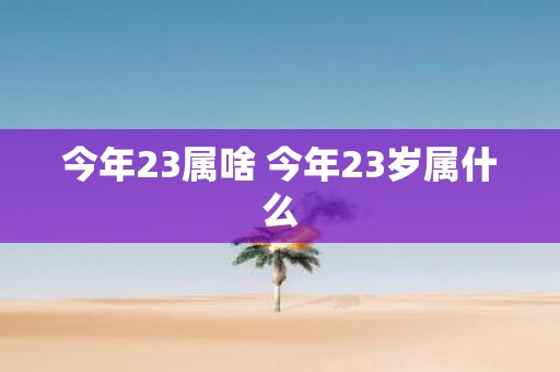 今年23属啥 今年23岁属什么