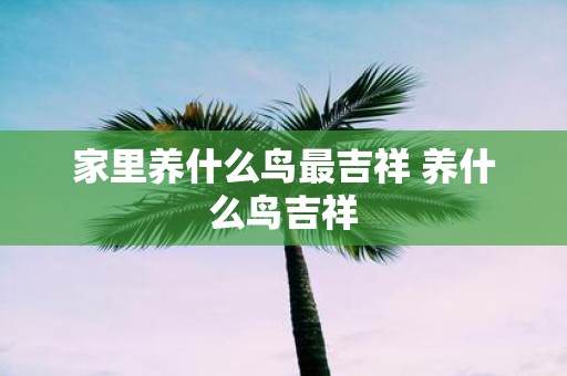 家里养什么鸟最吉祥 养什么鸟吉祥