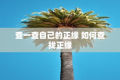 查一查自己的正缘 如何查找正缘