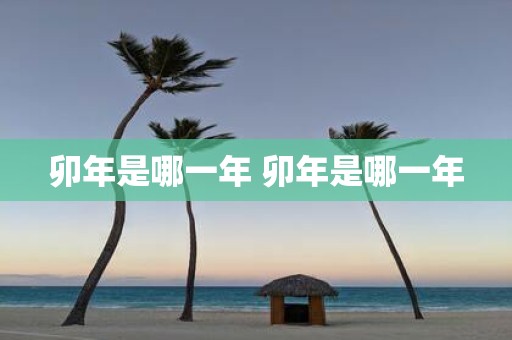 卯年是哪一年 卯年是哪一年